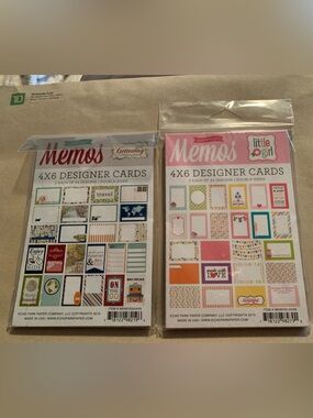 Memos 4x6 Designer Cards - Getaway & Little Girl 🎀
